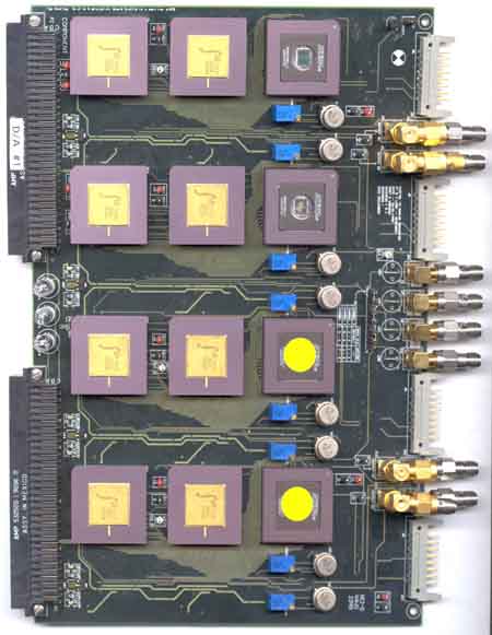 Top view of D/A board
